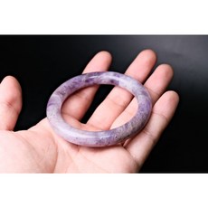 大腳丫玉石 天然紫水晶圓骨鐲 內圍56.6mm 寬10mm, 1個