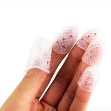 구렌콩 실리콘 골무 화이트 감염예방 독서용품 지문방지, 1개, S, 상세표기