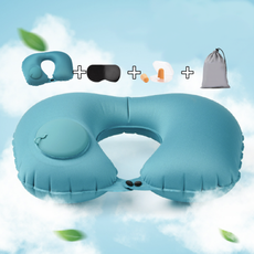 목베개 캠핑 차량용 목쿠션 여행 용품 에어, 스카이 블루