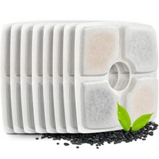 애완 고양이 물 분수 필터 다층 여과 시스템 활성탄 교체 사각 필터팩, 1개, 2. 8 Pack