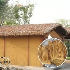 인조 지푸라기 지붕 볏짚 초가 처마 밀짚 인공 오두막 장식 인테리어 농가 가짜 건초 더미, 01.밀짚 노란색 길이 1m x 폭 0.5m