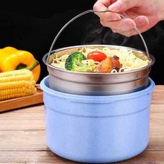 자체발열 도시락 발열팩 비화식 스테인레스 가열 용기 휴대용 등산 반합, 1개