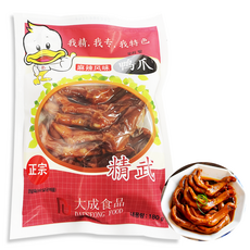 홍홍 중국식품 삶은 오리 발 오리발 중국오리발 마라 국내생산 중국오리, 180g, 1개