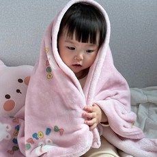 돗투돗 코지 밍크 극세사 아기 블랭킷 겨울 담요, 베이비바니(핑크)
