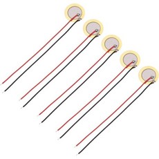 uxcell 5개 피에조 전기 디스크 15mm 어쿠스틱 픽업 트랜스듀서 마이크로폰 트리거 버저 드럼 기타