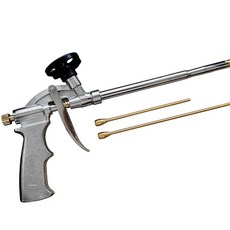 좁은틈새 완벽시공 [솔벡스 우레탄폼건] 스프레이건+틈새노즐2종 폼건 SOUDAL 우레탄폼, 1개