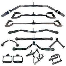 랫풀다운 그립 핸들 세트 시티드 로우 등 운동 케이블바, 2. 단일 로프