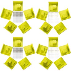 MLYNZXJSY 작업장 차고용 18V 헤비 듀티 배터리와 호환 가능 옐로우 20개입 공구 홀더