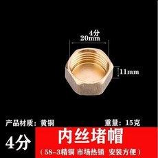 批發價 4分全銅接頭內外絲直接對絲內絲正三通 6分轉4分變徑水管水暖配件, 1個, 4分內絲堵帽