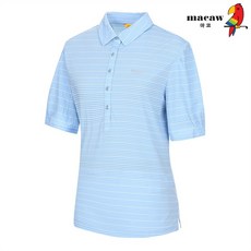 마코 (여성)엠보 ST패턴 카라 반팔 티셔츠_MMW2TS14