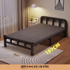 접이식 간편한 나무 좌식 침대 휴대용 1인용 소파베드, 3. 0 9m 블랙 기둥