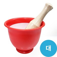 무공해 절구 대 절구공이 중 세트 1025-1 0114-1/ 김장 이유식 깨갈이 마늘 생강 방망이 절구통, 1개