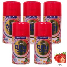 산도깨비 향기속으로 방향제 향캔 분사기 리필용 딸기향, 290ml, 5개, 딸기