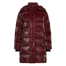 칼라거펠트진 펄레센트 후드 패딩 코트