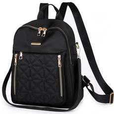 남여 백팩 공용 여성용 패션 남성용 사각 및 여행용 가방 캐주얼, 66 black