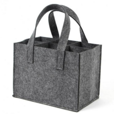 와인쇼핑백 6구 펠트 와인백 와인보틀백 그레이, 본상품