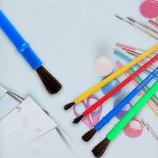 한스온 부드러운 돼지털 돈모 소재 물감 놀이 색칠 공부 그리기 도구 색칠공부