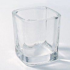 VITO 蠟燭方杯 居家裝飾香薰玻璃杯, 1個, 透明