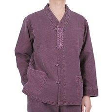 만덕몰 봄 가을 남성 이중지 브이넥 문양자수 2ps 개량 생활한복 절복 법복