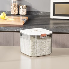 臺灣出貨米桶防蟲防潮密封家用糧桶裝米缸食品級大米收納盒麵粉儲存罐廚房神器, 透灰小號10斤裝, 1個