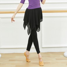 베씨 여성 라인댄스 쉬폰 레깅스 스커트 치마 발레 요가 밸리 라틴 스포츠 공연복 벨리 단체 여자