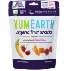 야미얼스 유기농 후르츠 스낵 젤리, 혼합맛(바나나/체리/딸기/복숭아), 59.4g, 4개