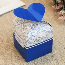 줍줍상점 손잡이 선물상자 행사 크래프트 포장 10P, 블루하트선물상자, 10개
