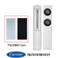 [정품] 캐리어에어컨필터 에어로18단 필터 CPV-Q161PM AMC16VX1SA DASC-0162XAWMDI EASC-0161ZAWMDI JASC-0162XAWMDI, 1개, 옵션2) 기능성필터(정전+탈취_) 1set