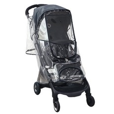 맘네스트 절충형/휴대용 유모차 레인커버 투명 지니제로 2 3 지니에스 부가부 버터플라이 에그Z 그램플러스 등 호환, 블루블랙, 1개, 레인-절충형/휴대용 M