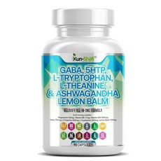 쿤 샤피 750mg 100mg L-트립토판 L-테아닌 아쉬와간다 SAM-e L-글리신-무드 지원, 1개, 90