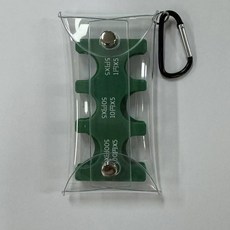 1PC 여행 동전 클립 디스펜서 휴대용 미니 정렬 포켓 홀더 투명 상자 지갑 주최자, Green