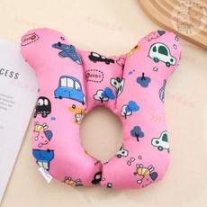 嬰兒推車U型枕：護頭護頸定型枕，卡通造型，柔軟舒適，寶寶汽座推車通用, 卡通汽車