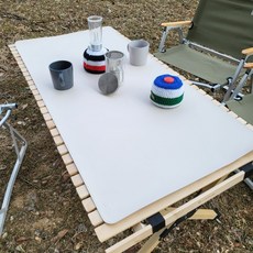 인사이트아웃도어 캠핑테이블매트+캐리백, 크림아이보리