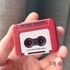미니 카세트 플레이어 USB 연결 재생기 컴팩트, 레드 1개, 기본 모델명/품번