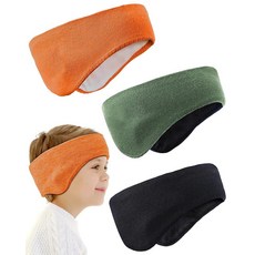 JenPen 아동용 더블 레이어 이어 워머 3개 헤드밴드 니트 퍼지 안감 겨울 귀마개 커버 남아 여아 스키 사이클링(레트로 컬러 3개) 217190