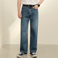 Zeta21 男性寬版水洗丹寧褲 牛仔褲 [1405]