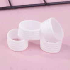 쿠쿠스토어 4Pcs 실리콘 신축성 테니스 라켓 핸들 링 오버 그립 땀 흡수 밴드 액세서리, 06 White