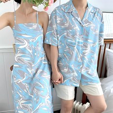 고급스러운 발리커플룩 하와이신혼여행옷 바다여행코디 여름휴가커플룩