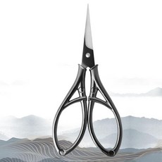 레트로 재단사 바느질 가위 자수 원단, 1개, 3. 검정색