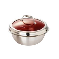 쿡셀 통3중 세라믹 레드 가마솥, 16cm, 1개, 16cm