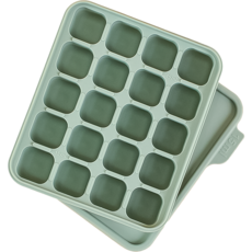 홍스파파 플래티넘 실리콘 이유식 큐브 아이스 몰드 20구 15ml, 1개, 에메랄드