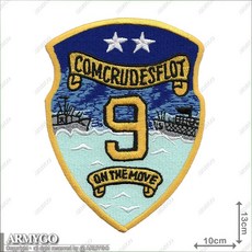 ARMYGO TOP GUN 第九巡洋艦-驅逐艦 艦隊章 精緻軍事模型 收藏送禮佳品, 1個, 不車魔鬼氈