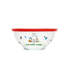 [에지리x미피] 내열유리 믹싱볼 880ml, 1세트, 본품+뚜껑