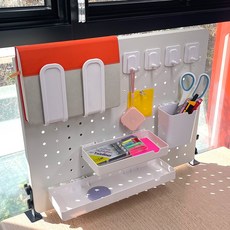 무타공 책상 소품정리 데스크테리어 꾸미기 자석 타공판 페그보드 (악세서리 포함), 스탠드형_40*40, 1개