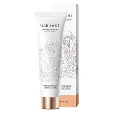 MAIGOOLE 煙酰胺水潤身體素顏霜 提亮膚色 輕薄服貼 100g, 1個, 身體素顏霜【正品原裝】日韓熱銷, 白色
