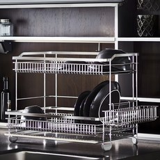 HANSSEM Signature 餐具瀝水架, 銀色, 2層, 1個