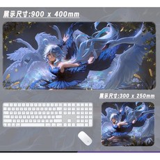 원신 푸리나 동인 마우스 패드 키보드 장패드 두께 3mm, 패턴 17, 800x300mm