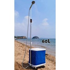 이동식 샤워기 캠핑용 무선 충전식 휴대용 차박 간이, 상세페이지 참고, 블루-온수X