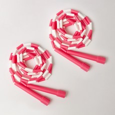 김수열 줄넘기 유아/어린이용 색동 줄넘기 K-320, 2개, 핑크