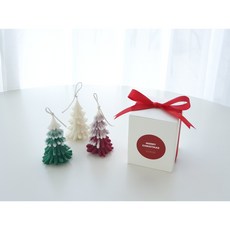 크리스마스트리캔들 하얀나무 초록나무 크리스마스선물, 45g, 1개, 가든스윗피